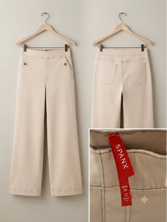 SPANX Denim - Spanx Twill Cropped Wide leg pant sz Medium [COPY]